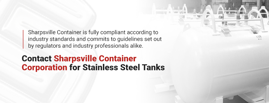 Contact Sharpsville Container for stainless steel tanks.