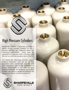 High-pressure gas cylinders designed for reliable storage and transportation of industrial gases.